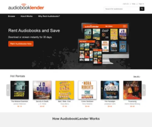 Audiobooklender.com(Audiobooklender) Screenshot