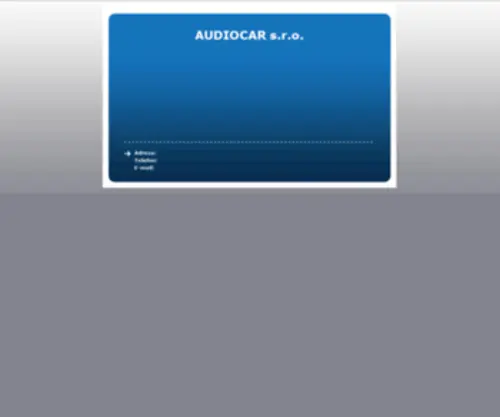 Audiocar.cz(Autoradia MP3 Autoradia USB Autoradia SD Autoradia DVD Autoradia Bluetooth) Screenshot