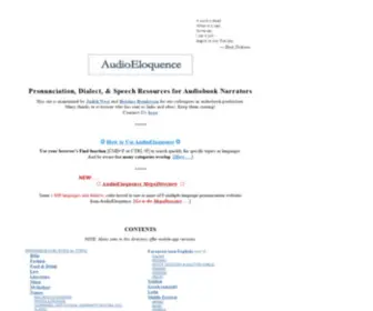 Audioeloquence.com(Audioeloquence) Screenshot