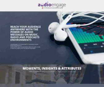 Audioengage.com(The digital audio advertising marketplace) Screenshot