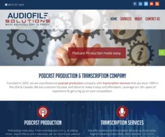 Audiofilesolutions.com(Podcast Production Company) Screenshot