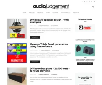 Audiojudgement.com(It's all about sound and audio systems) Screenshot