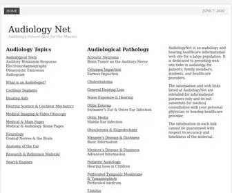 Audiologynet.com(Audiology Net) Screenshot