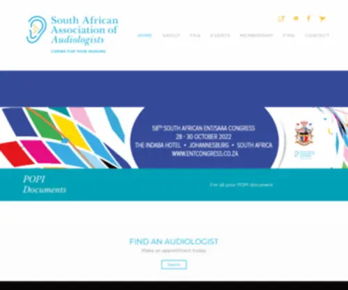 Audiologysa.co.za(The South African Association of Audiologists (SAAA)) Screenshot