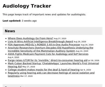 Audiologytracker.com(Audiology Tracker) Screenshot