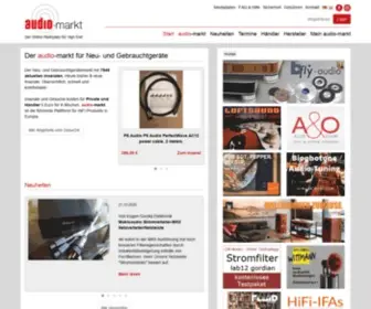 Audiomarkt.de(Das Portal für HiFi und Audio Geräte) Screenshot