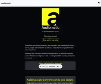 Audiomatic.com(Audiomatic) Screenshot