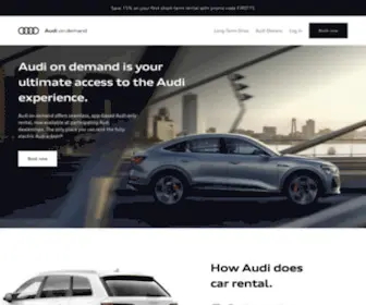 Audiondemand.com(Audi on demand car rental) Screenshot