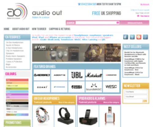 Audioout.co.uk(Skullcandy Headphones) Screenshot