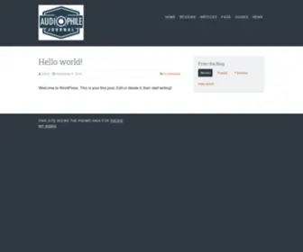 Audiophilejournal.com(Just another WordPress site) Screenshot