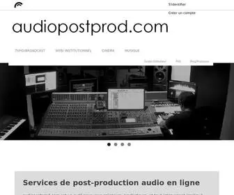 Audiopostprod.com(Post Production audio en ligne) Screenshot