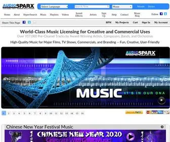 Audiosparx.com(License Production Music for Commercials) Screenshot