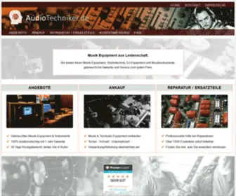 Audiotechniker.de(Musik Equipment gebraucht Ankauf und Verkauf) Screenshot