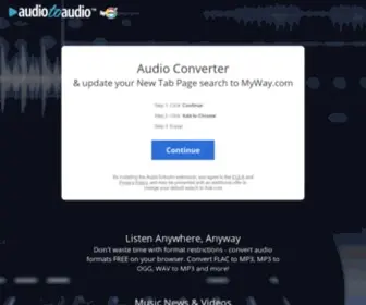 Audiotoaudio.com(Access the tools you need to easily convert audio files) Screenshot