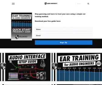 Audiouniversityonline.com(Learn audio production online) Screenshot