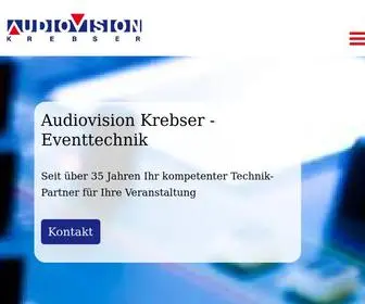 Audiovision-Krebser.ch(Mehr als 35 Jahre Erfahrung in Eventtechnik) Screenshot