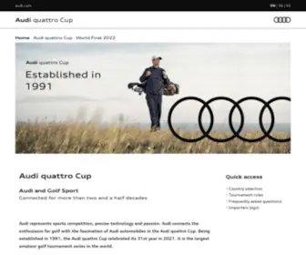 Audiquattrocup.com(Audi quattro Cup) Screenshot