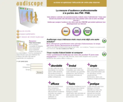 Audiscope.com(Analyse et mesure d'audience des sites Internet) Screenshot