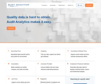Auditanalytics.com(Powerful and Unique Data for Better Decision Making) Screenshot