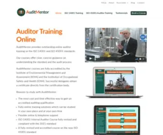 Auditmentor.com(Auditor Training Online. ISO 14001 auditor training online and ISO 45001 auditor training online) Screenshot
