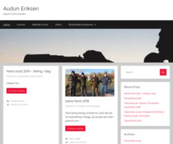 Auduneriksen.com(Blog of current activities) Screenshot