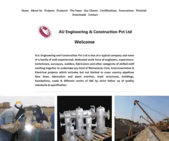 Auengineeringltd.com(Welcome A.U. Engineering and Construction Pvt Ltd) Screenshot