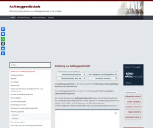 Auffanggesellschaft.ch(Auffanggesellschaft) Screenshot
