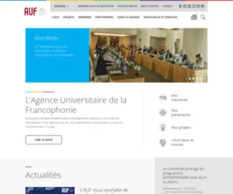 Auf.org(Agence universitaire de la Francophonie) Screenshot