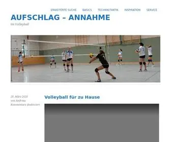 Aufschlag-Annahme.de(Im Volleyball) Screenshot