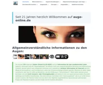 Auge-Online.de(Verständliche Informationen über die Augen) Screenshot