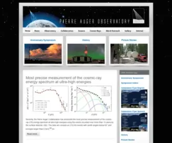 Auger.org(The Pierre Auger Observatory) Screenshot