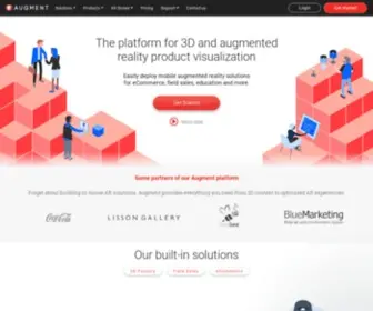 Augment.com(3D and augmented reality product visualization platform) Screenshot