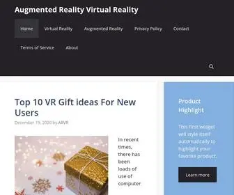 Augmentedrealityvirtualreality.com(Augmented reality Virtual reality) Screenshot