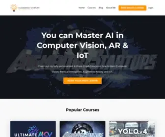 Augmentedstartups.com(Artificial Intelligence & Augmented Reality Training) Screenshot