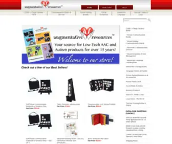 Augresources.com(Augmentative Resources Products for Autism and related disorders) Screenshot