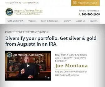 Augustapreciousmetals.com(Augusta Precious Metals Gold & Silver IRA) Screenshot
