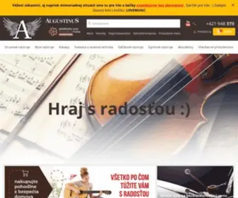 Augustinus.sk(Naša firma ponúka široký sortiment hudobných nástrojov a príslušenstva) Screenshot