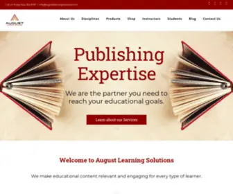 Augustlearningsolutions.com(August Learning Solutions Custom Publishing) Screenshot