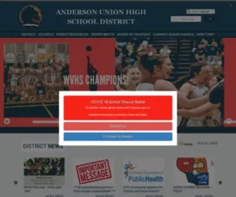 Auhsd.net(Anderson Union High School District) Screenshot
