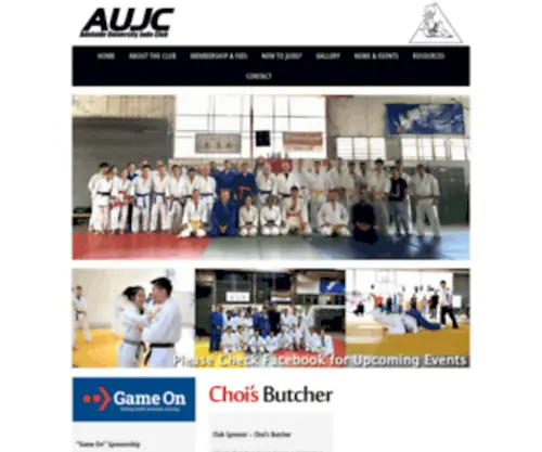 Aujudo.com(Adelaide University Judo Club) Screenshot