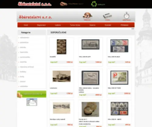 Aukce-Pohlednic.com(Aukce pohlednic a známek) Screenshot