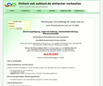 Auktool.de(Verkaufsabwicklung auktool einfacher verkaufen) Screenshot