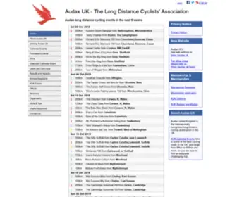 Aukweb.net(This is the website of Audax United Kingdom which) Screenshot