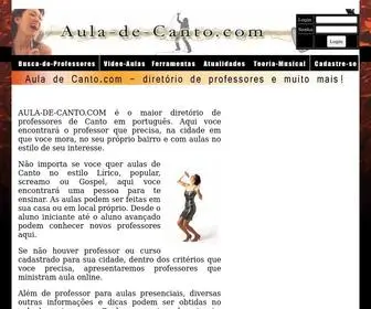 Aula-DE-Canto.com(Professor e Aulas de Canto) Screenshot