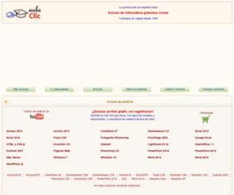 Aulaclic.net(Cursos de Informática gratis y de calidad) Screenshot