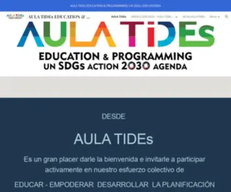 Aulatides.com(AULA TIDEs EDUCATION & PROGRAMMING UN SDGs 2050 AGENDA) Screenshot