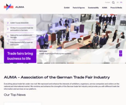 Auma.de(Verband der deutschen Messewirtschaft) Screenshot