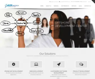 Auminfotech.co.in(Software development company) Screenshot