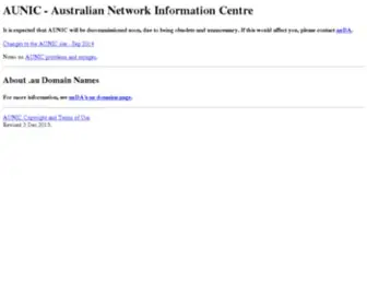 Aunic.net(Australian Network Information Centre) Screenshot