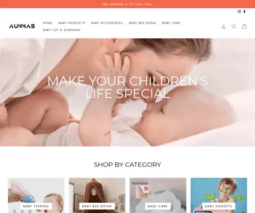 Aunnas.com(Baby girl and baby boy Clothing) Screenshot